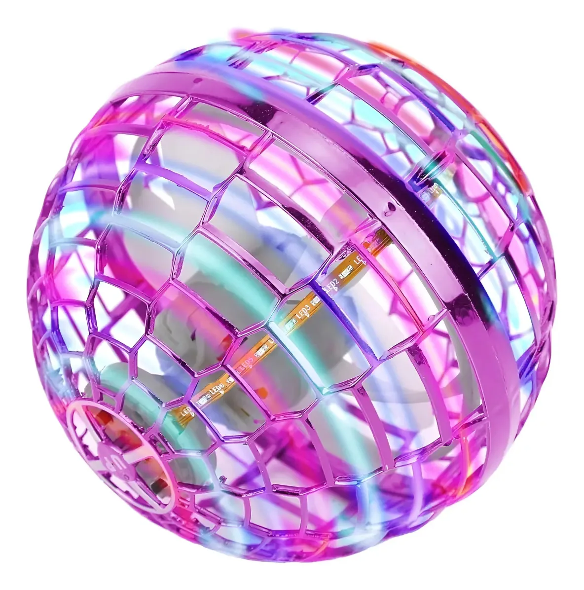 Bolinha Voadora Magica Drone Spinner Retornável Boomerang Cor Rosa