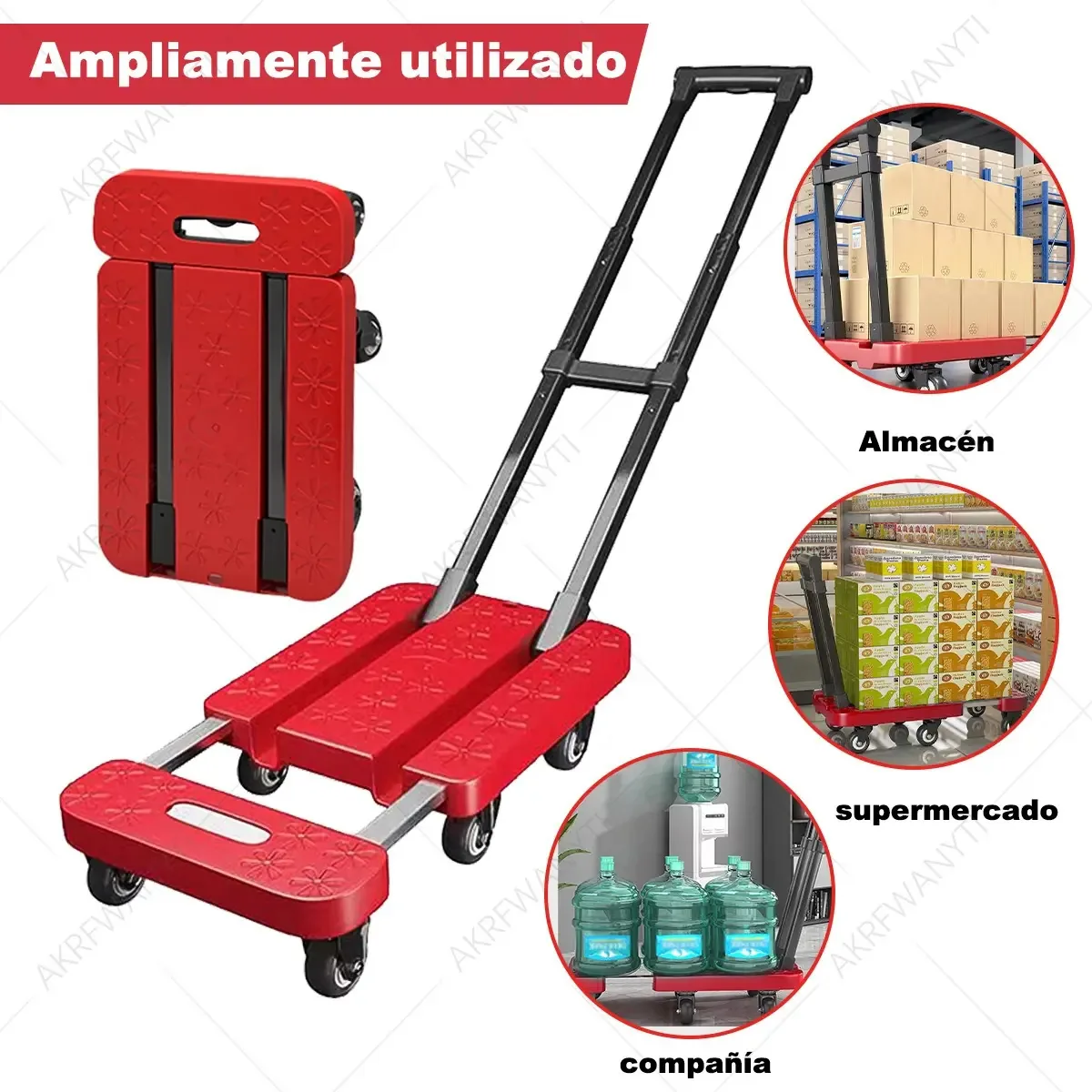Carrinho de carga dobrável com capacidade extensível