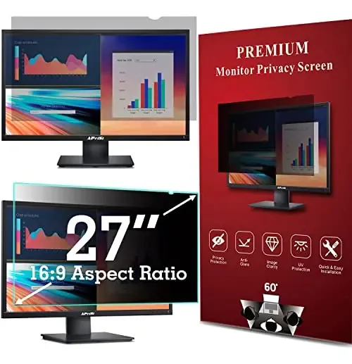 Filtro de privacidade Apeisi de 27 polegadas para monitor preto