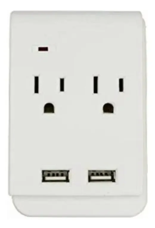 Multicontato de parede Genlit GL-Mp2E2U com 2 entradas e 2