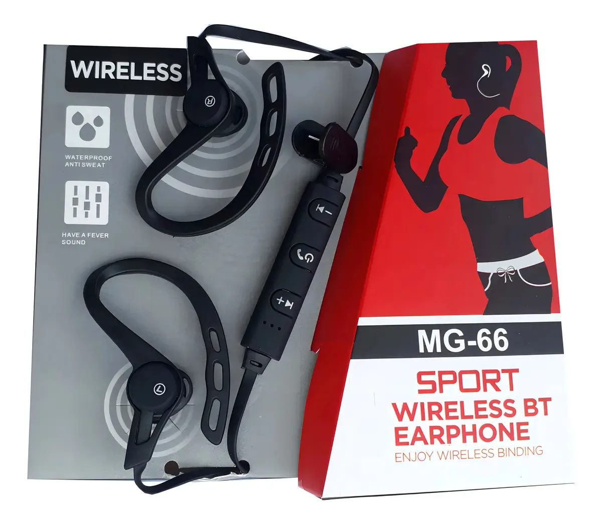 Fone Ouvido Sem Fio Headset Bluetooth Sport Corrida Mg66