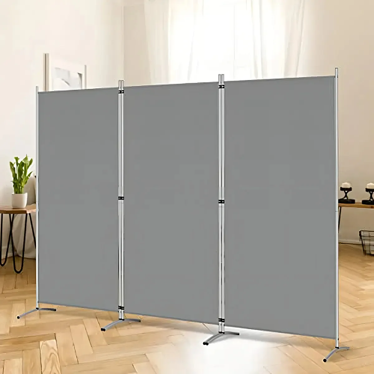 Divisória de quarto Rantila de 3 painéis, 6 pés de altura