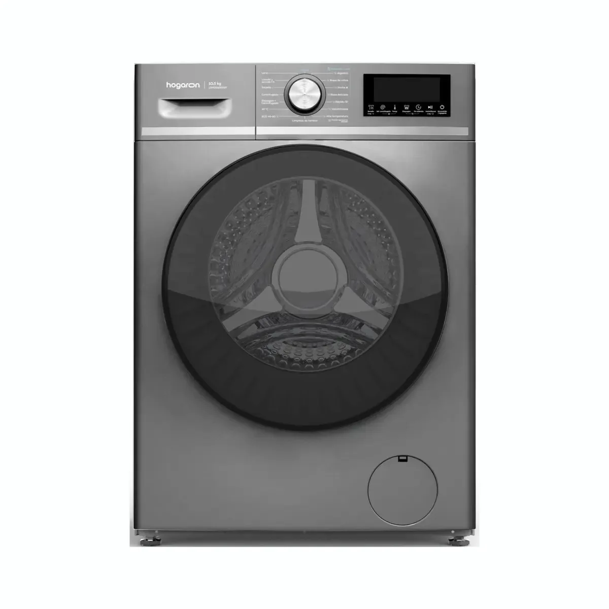 Capacidade de lavar e secar roupa Hogaron LShog 105t 10,5/7 kg de carga frontal - cinza titânio
