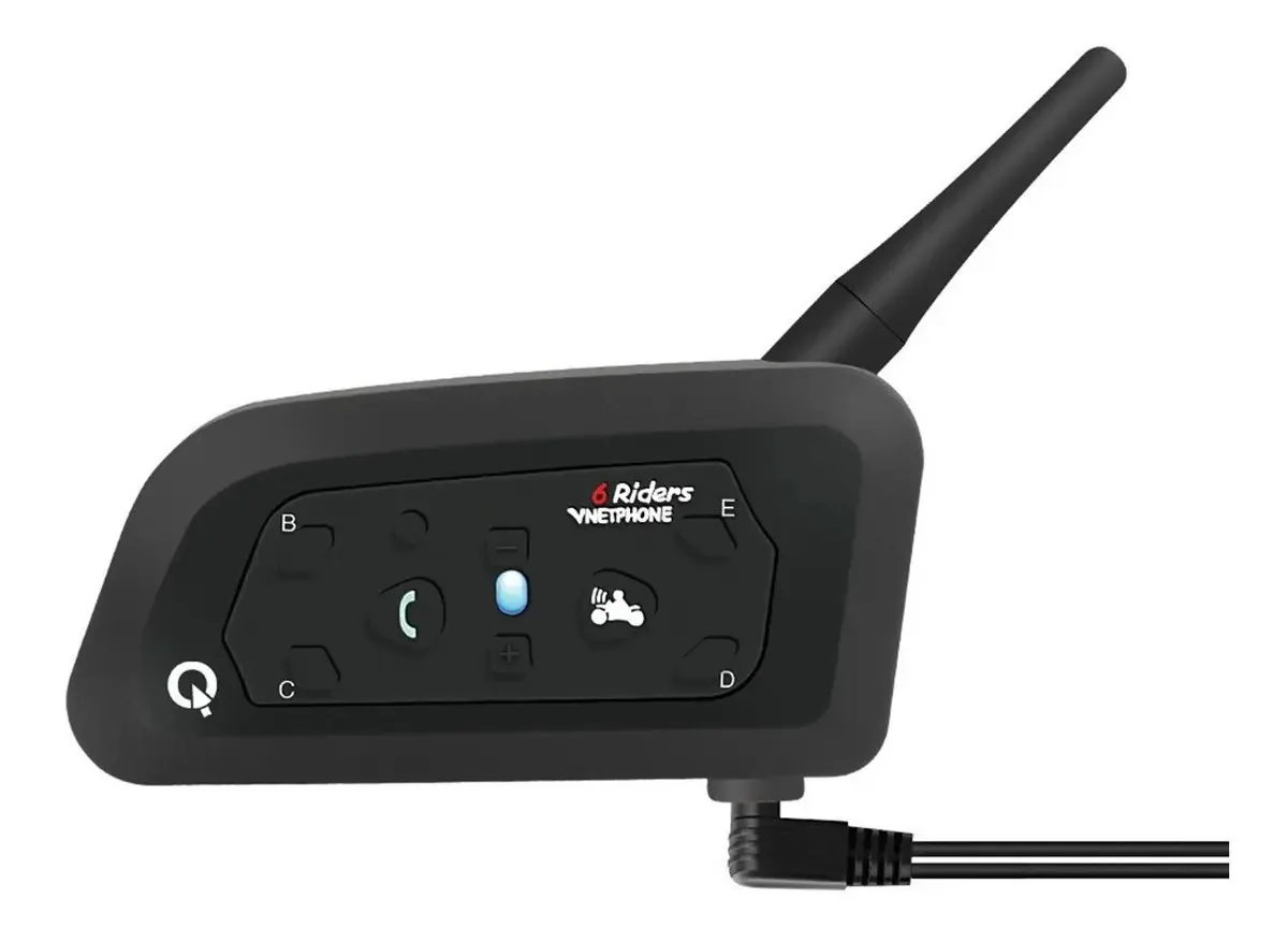 Intercomunicador de motocicleta Bluetooth Handsfree 1200mts Music