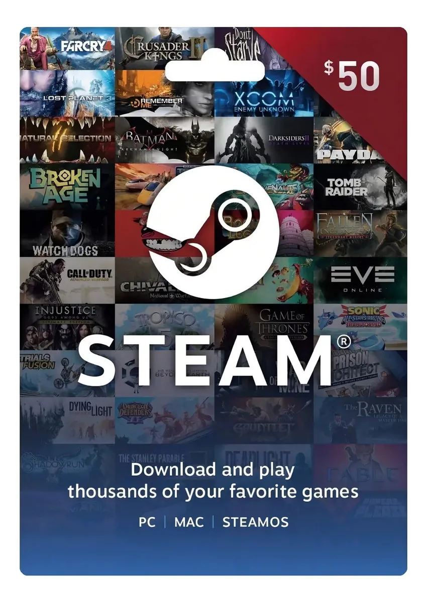 Gift card Steam Gift Card (Físico)
