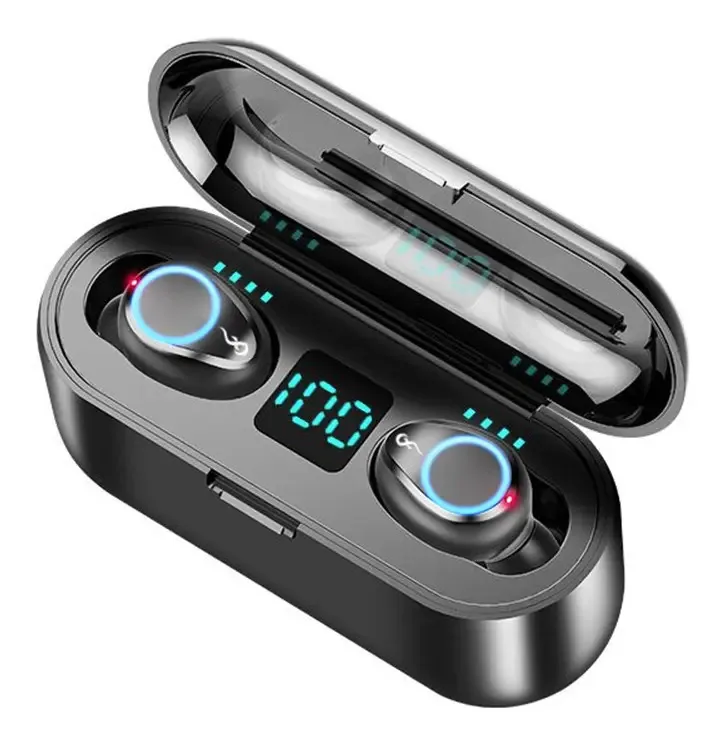 Fones de ouvido estéreo Bluetooth F9 Fones de ouvido duplo