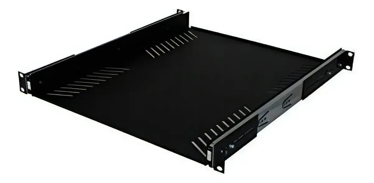 Penn-elcom R1290-600/1u - Bandeja Deslizante Extra Profunda (áudio, AV, IT) Prateleira de Equipamento para 1 Rack com Até 15 Polegadas de Profundidade