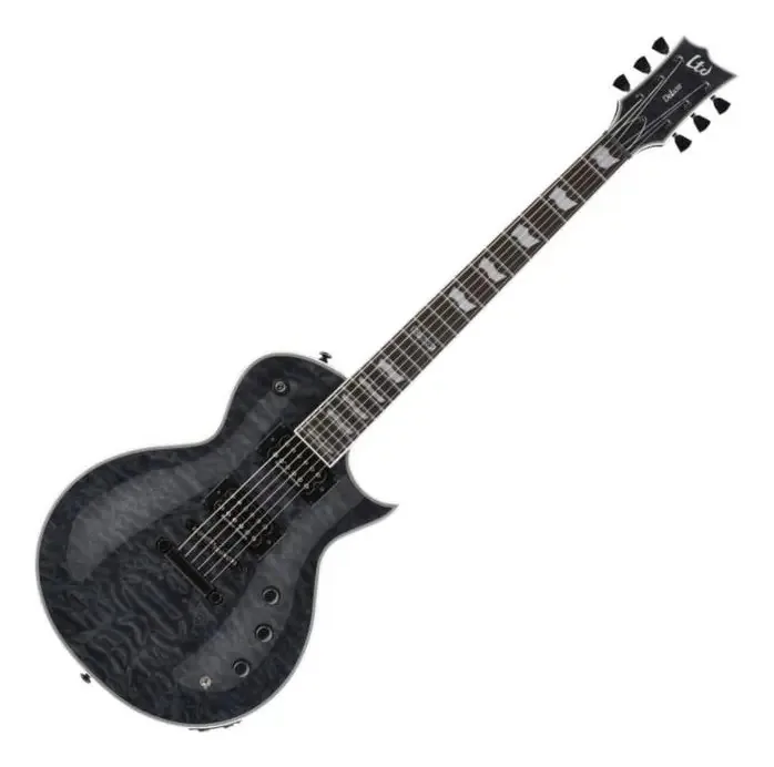 Guitarra Elétrica LTD EC1000 PIEZO QM STBLK