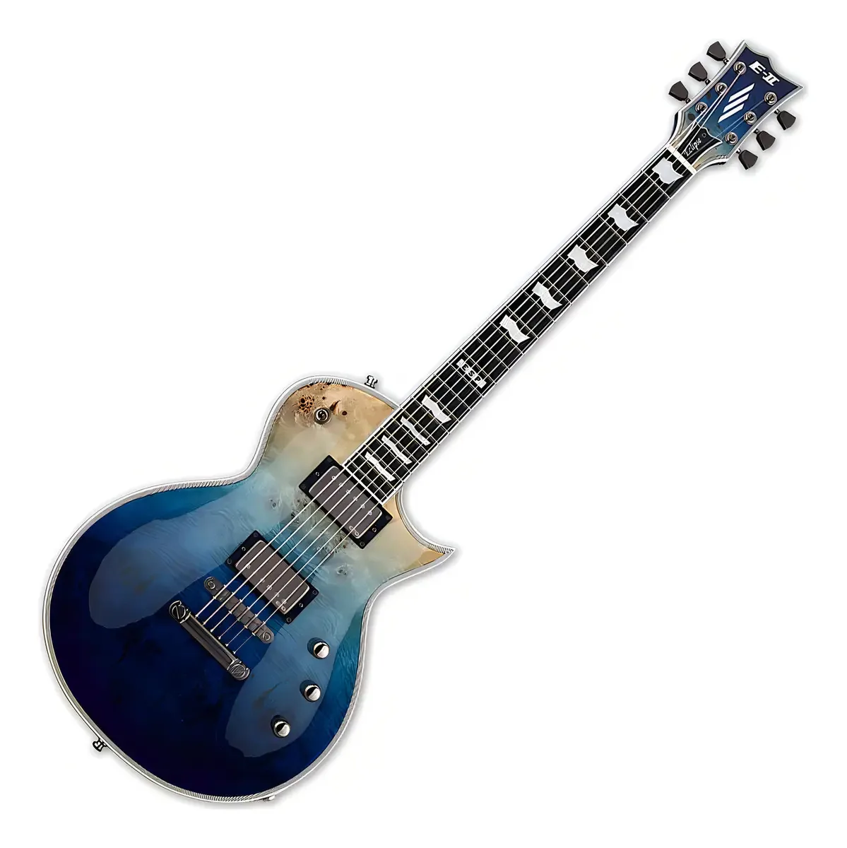 Guitarra elétrica canhota Esp Eclipse e-II - azul