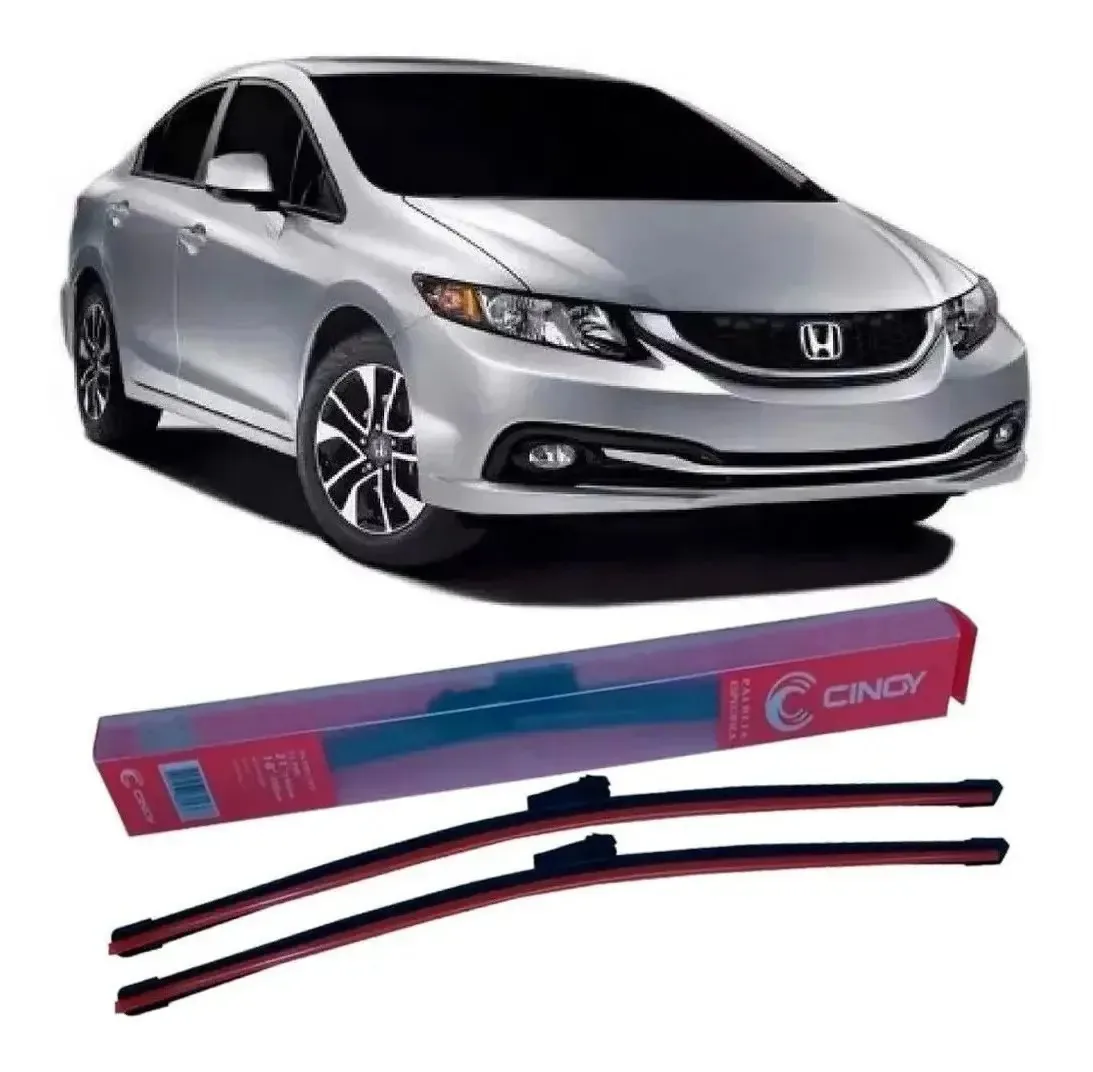 Palheta Limpador Parabrisa Honda Civic 2012 À 2016 Cor Preto