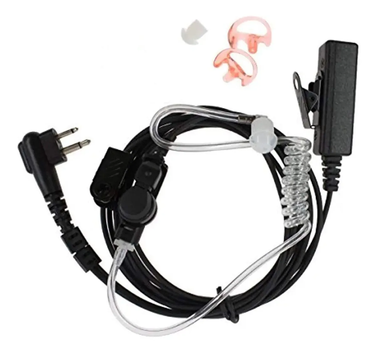 Bobina auricular de 3 pés e 2 fios - Microfone auricular auricular