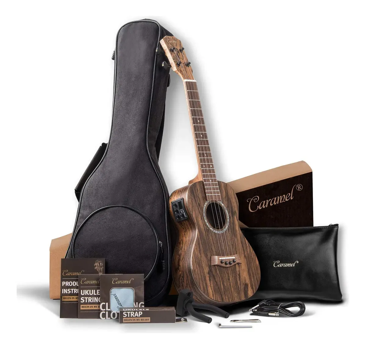 Ukulele elétrico tenor profissional Bocote Butterfly 26