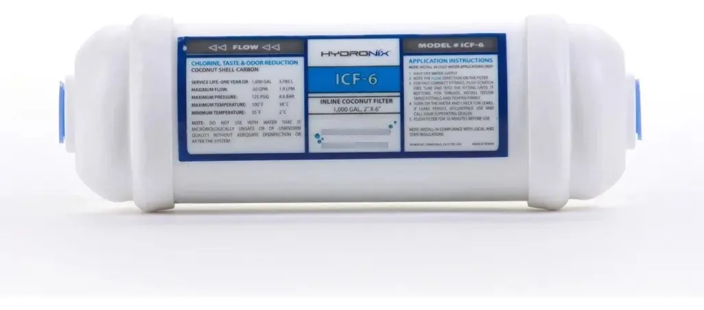 Refrigerador pós-polido de osmose reversa Hydronix Icf-6 Ro Gac