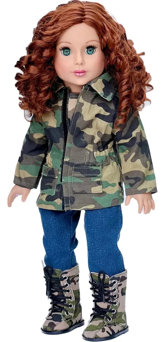 Estilo militar - Roupas para bonecas de 18 polegadas - Conjunto