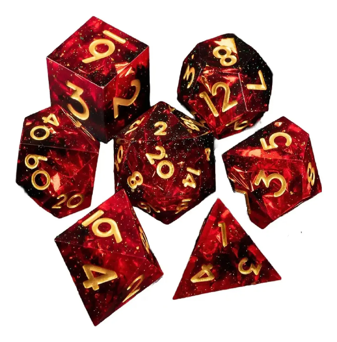 Dados KERWELLSI KRWLs color fire red - pacote com 7