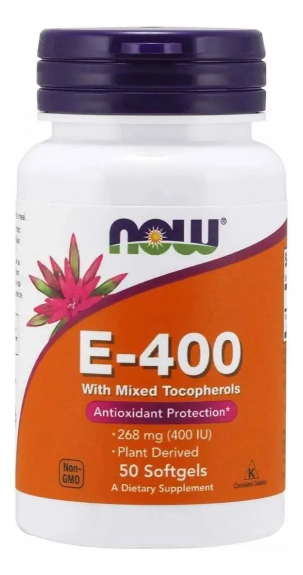 Vitaminas Now E 400iu 50 Cápsulas Moles