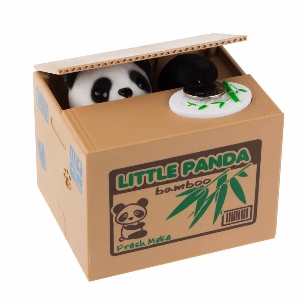 Cofrinho rouba moedas de panda