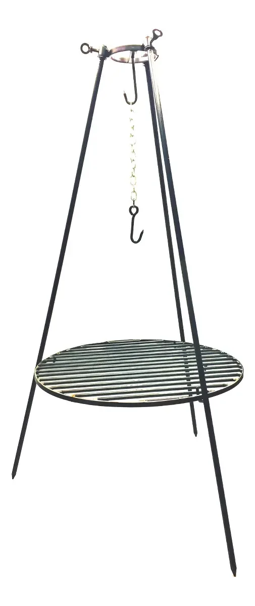 Trempe Campeira Fogo De Chão E Churrasco Com Grelha 110cm