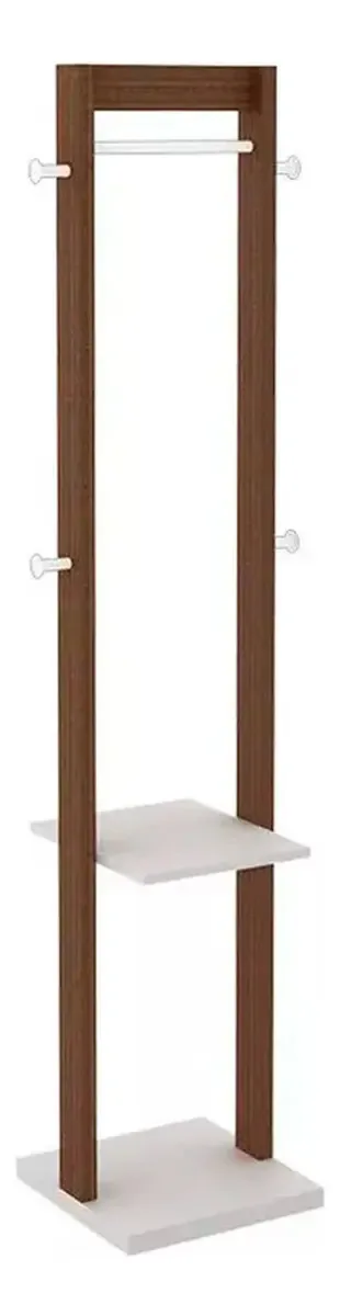 Cabide Tecnomobili White Base Walnut, cor branca