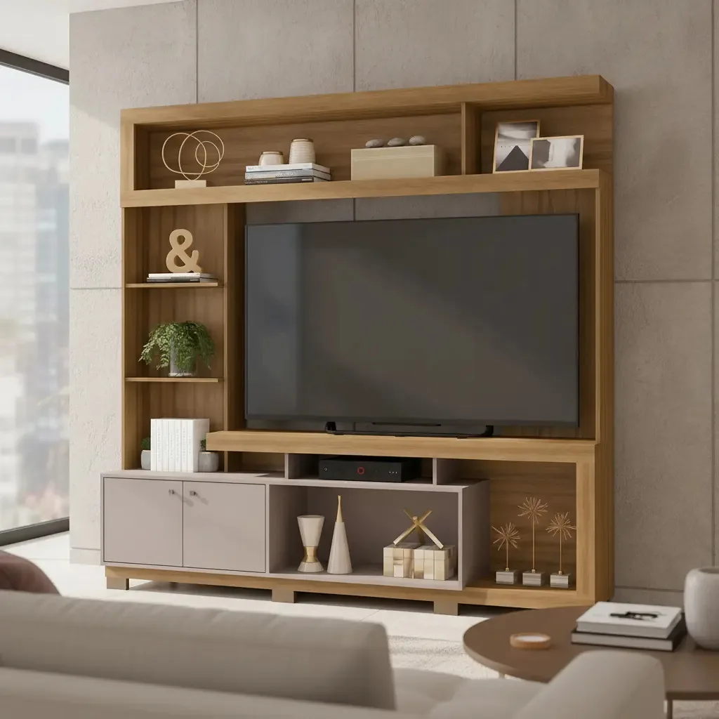 Estante Para Tv Formosa Cor Lamina Mel/cacao