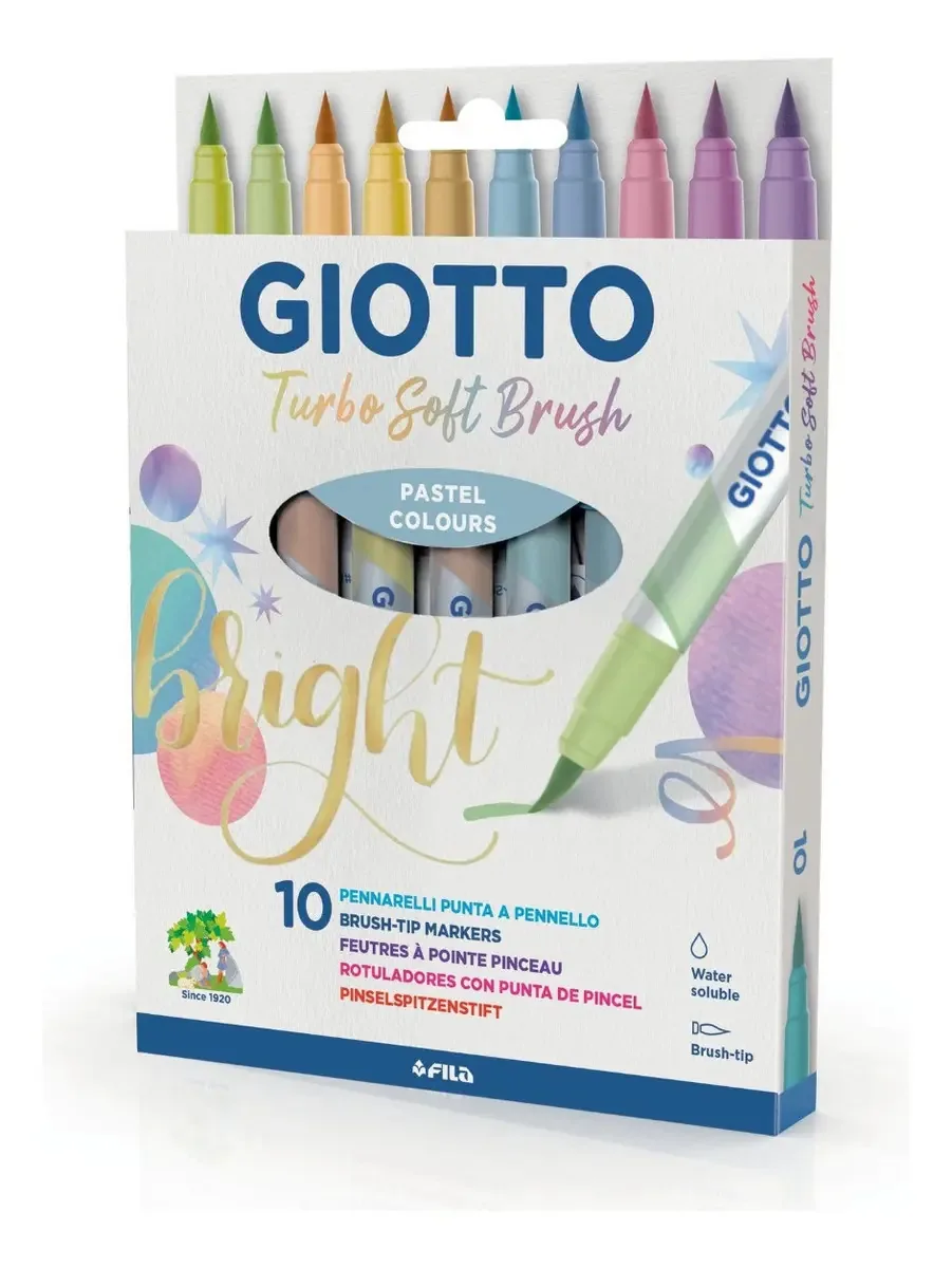 Marcadores Giotto Turbo Soft Brush Pastel X10