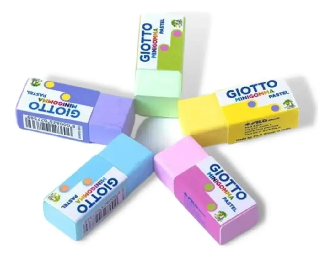 Borracha Giotto Minigomma 5 Unidades Tons Pasteis