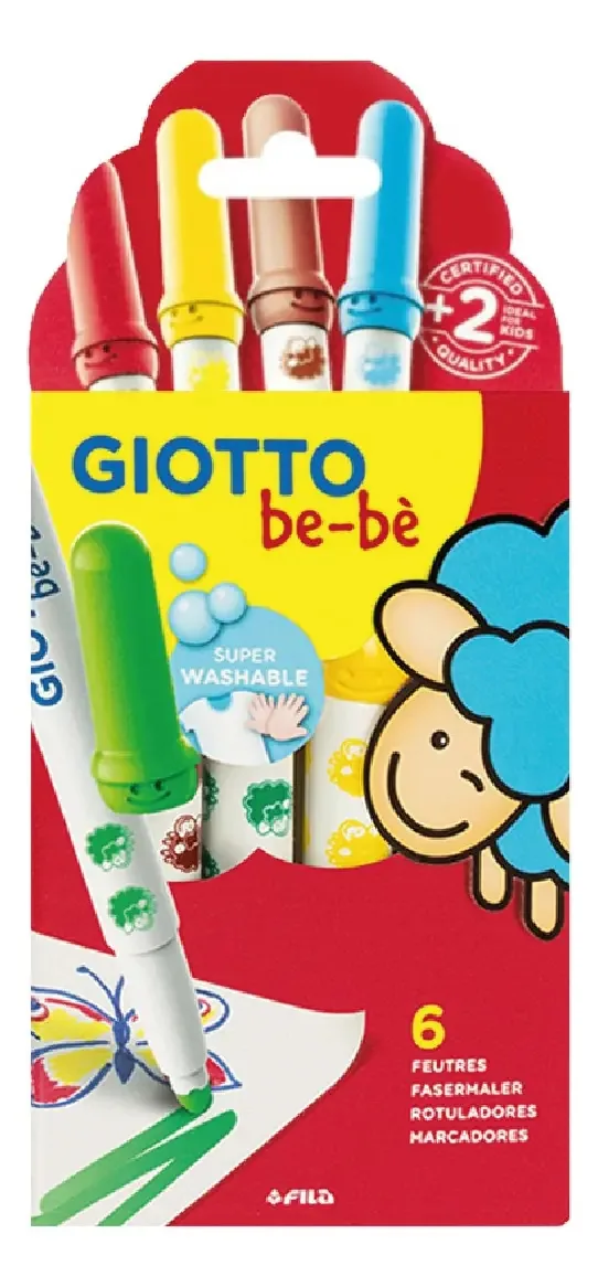 Marcadores Giotto Be-Bé X 6 cores