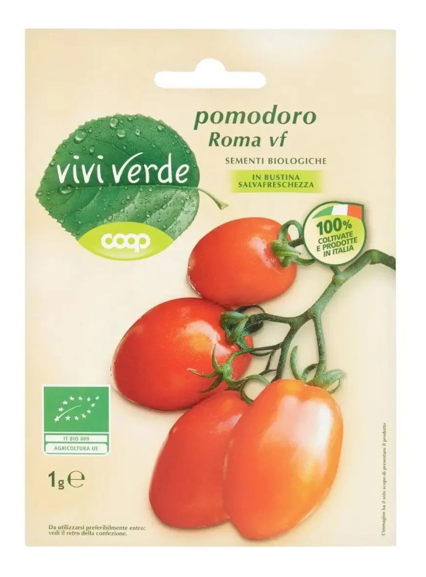 Tomate orgânico Roma Vf certificado Euro Seed 1g de tomate