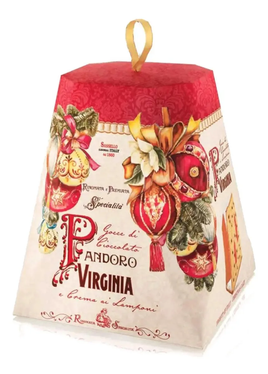 Pandoro Com Gotas De Chocolate E Framboesa Virginia 1 Kg