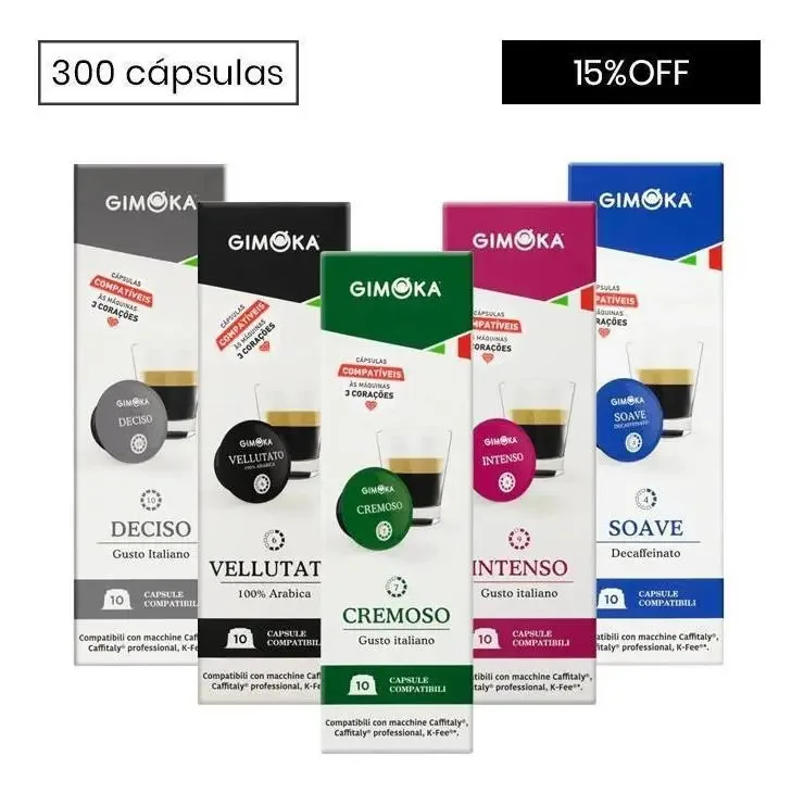 Combo Gimoka 3 Corações 300 Cápsulas