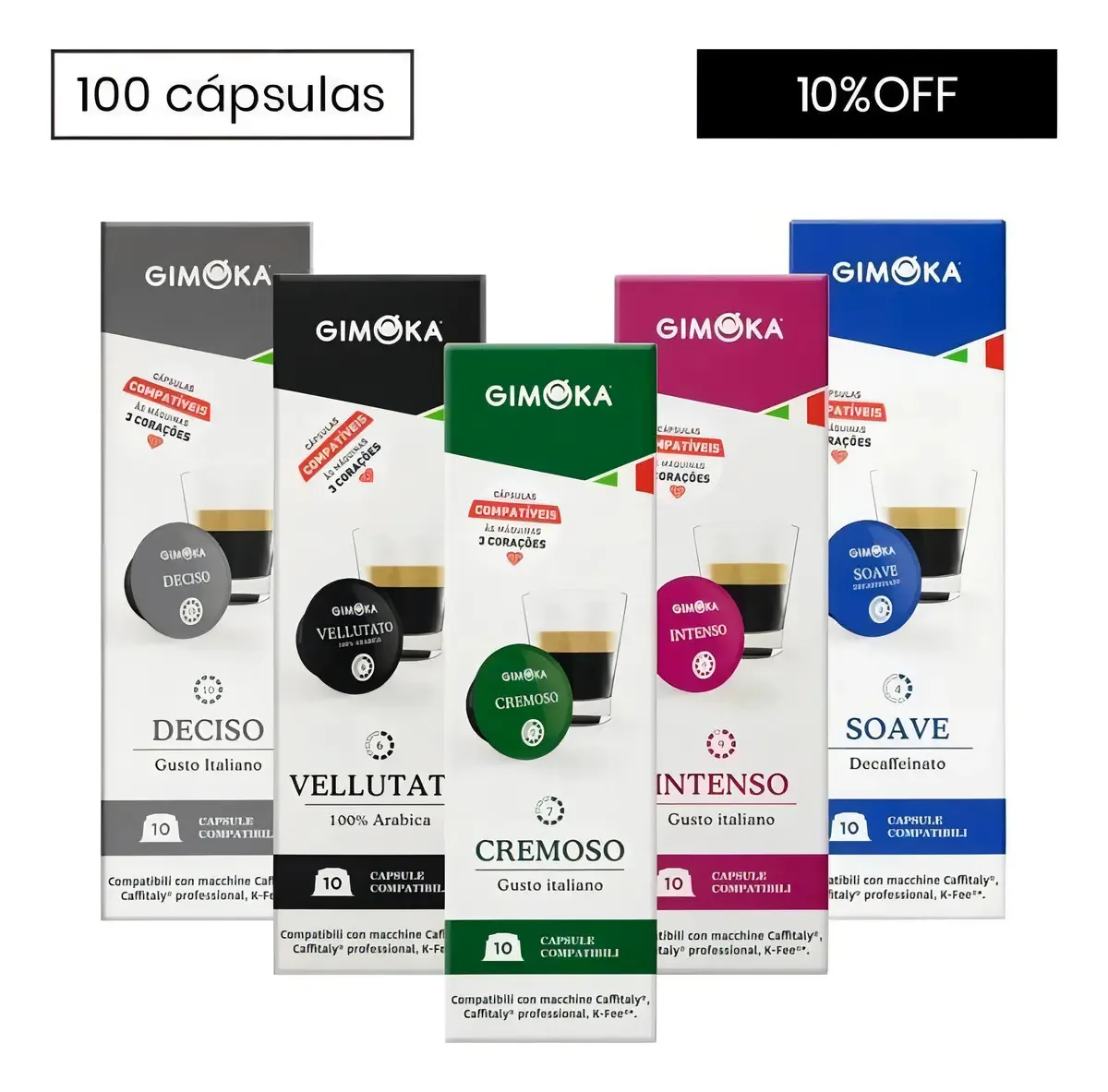 Combo Gimoka 3 Corações 100 Cápsulas