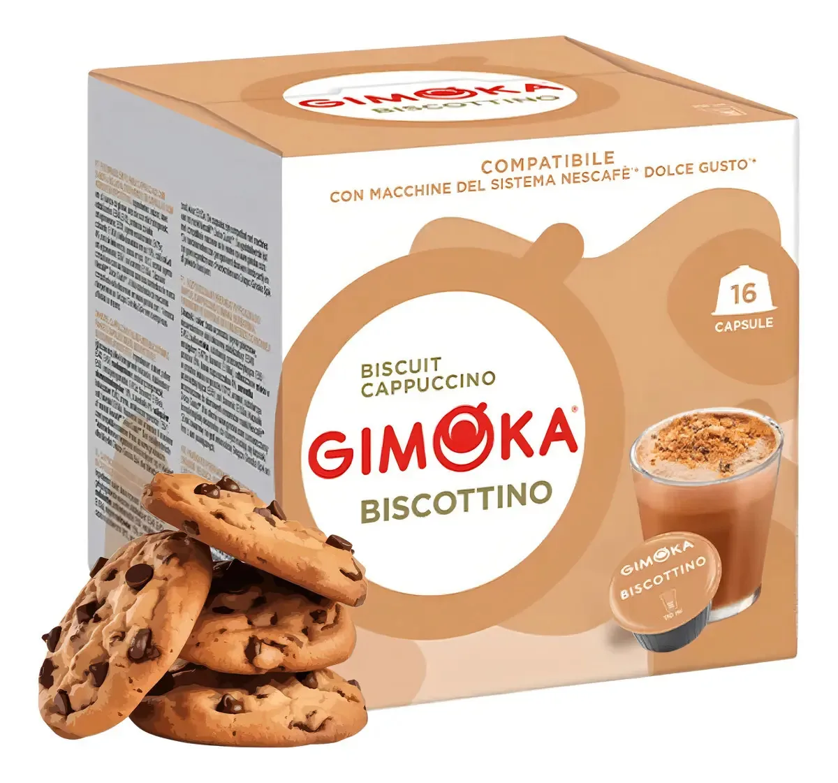 Café biscuit cappuccino en cápsula Gimoka Biscottino