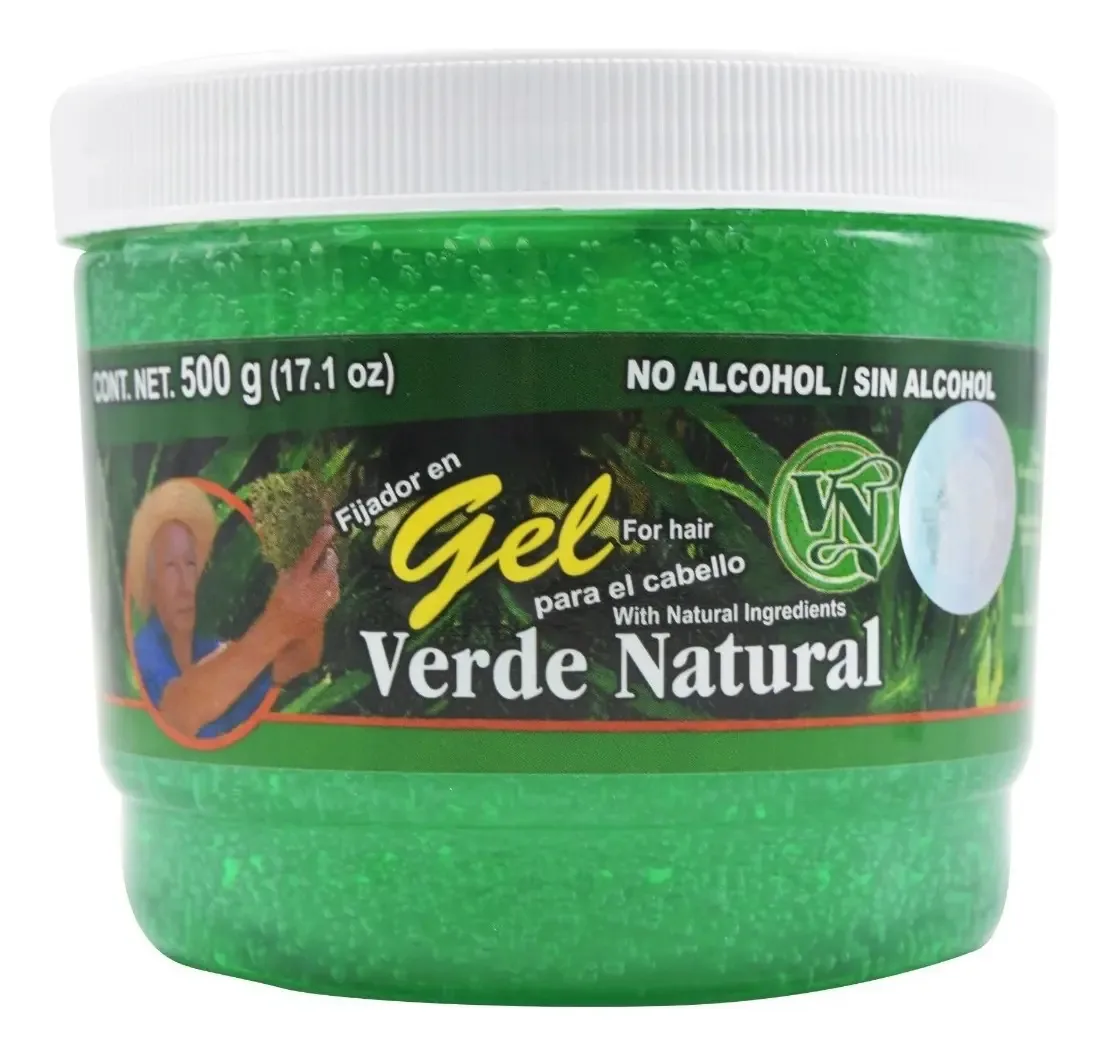 Gel Fixador Para O Cabelo 500g Verde Natural