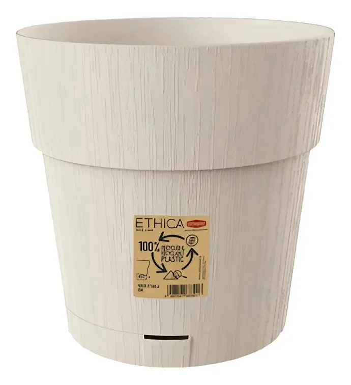 Vaso de plantas Ethica Water Reserve 25x25cm Stefanplast Color White Plaster 68102 Vaso 25x25 Gesso