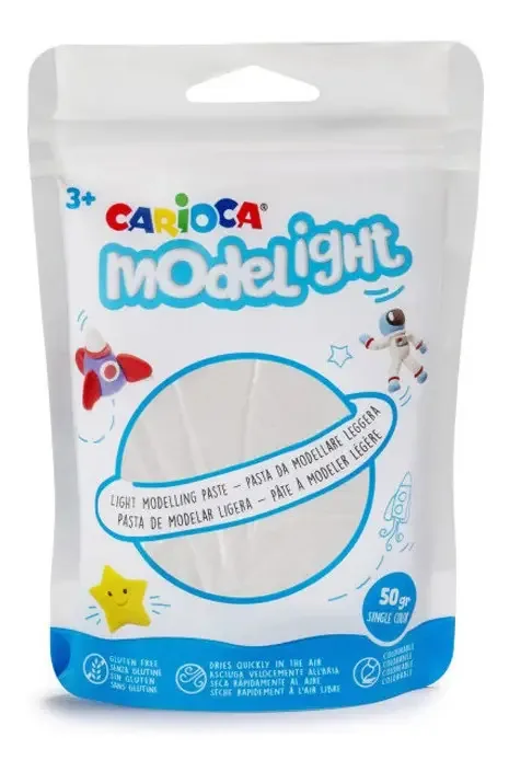 Massa de modelar Carioca Modelight 50 g branca