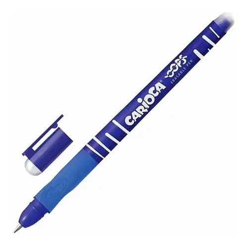 Kit De Canetas Apagáveis Carioca Oops Nordic Blue Azul