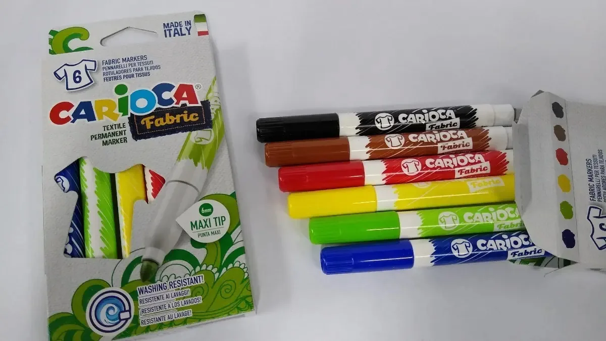 Marcadores têxteis permanentes em tecido Carioca X 6 Itália