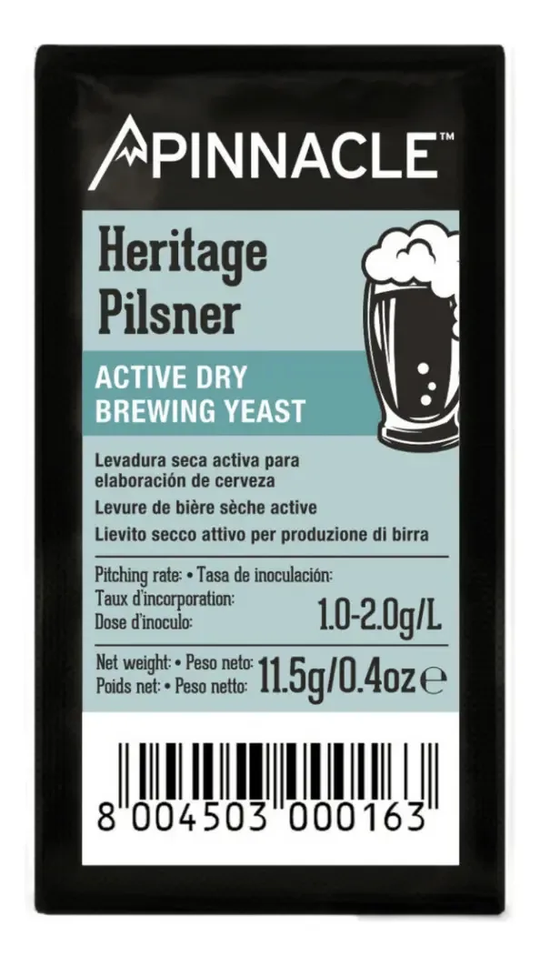 Fermento Lager Pinnacle Heritage Pilsner 11,5g Temperatura 8°C-14°C