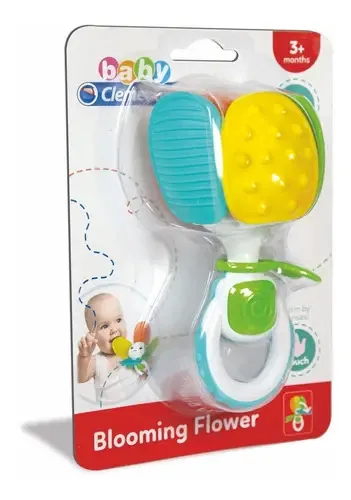 Brinquedo Baby Clementoni Tactile Stimulus Flower Rattle Colours