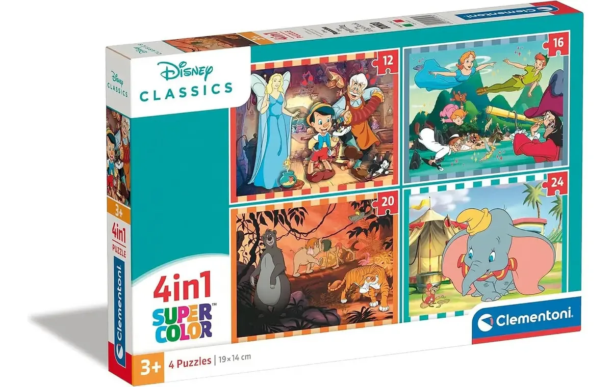 Quebra-cabeças Disney Classic 4 em 1 para crianças