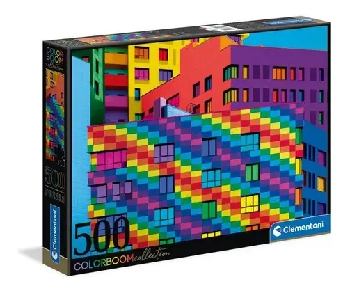 Quebra-cabeça de arquitetura Color Boom 500 unidades Clementoni Square