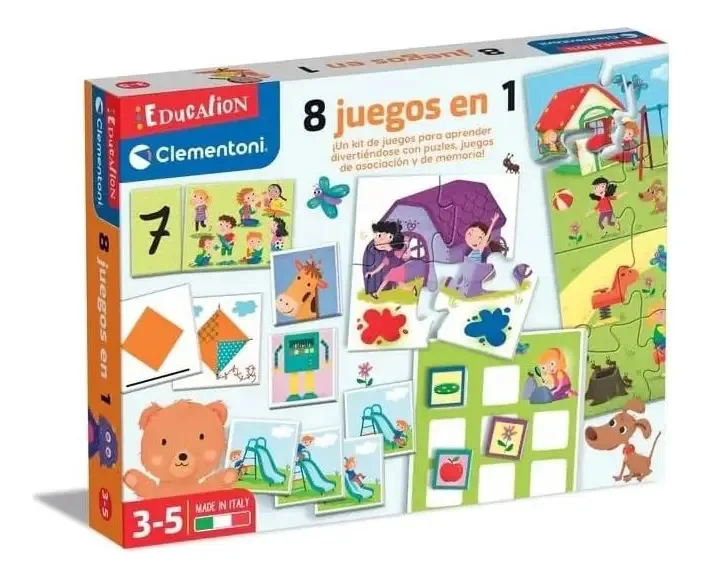Clementoni 8 jogos em 1 kit