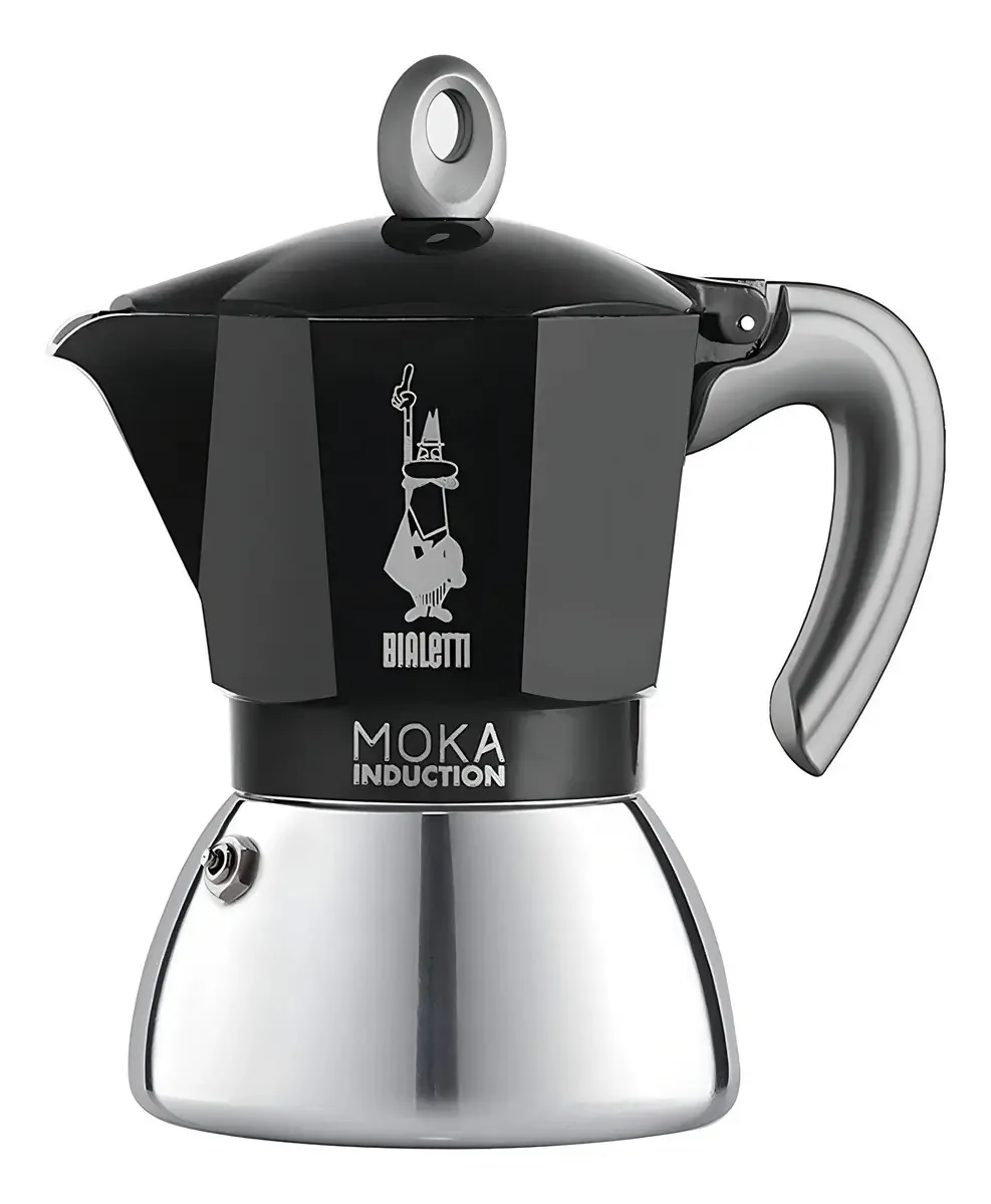 Cafeteira Bialetti Moka Induction automática preta italiana