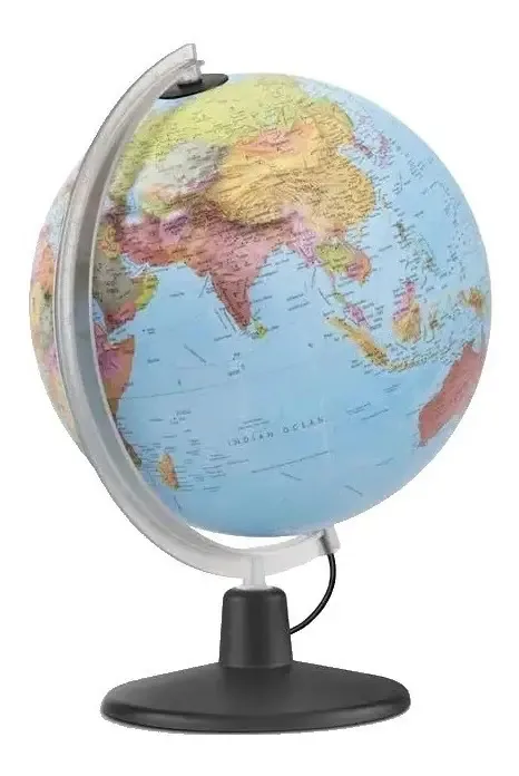 Globo Terrestre Iluminado Tecnodidattica 25cm Orion Físico Bivolt Mesa