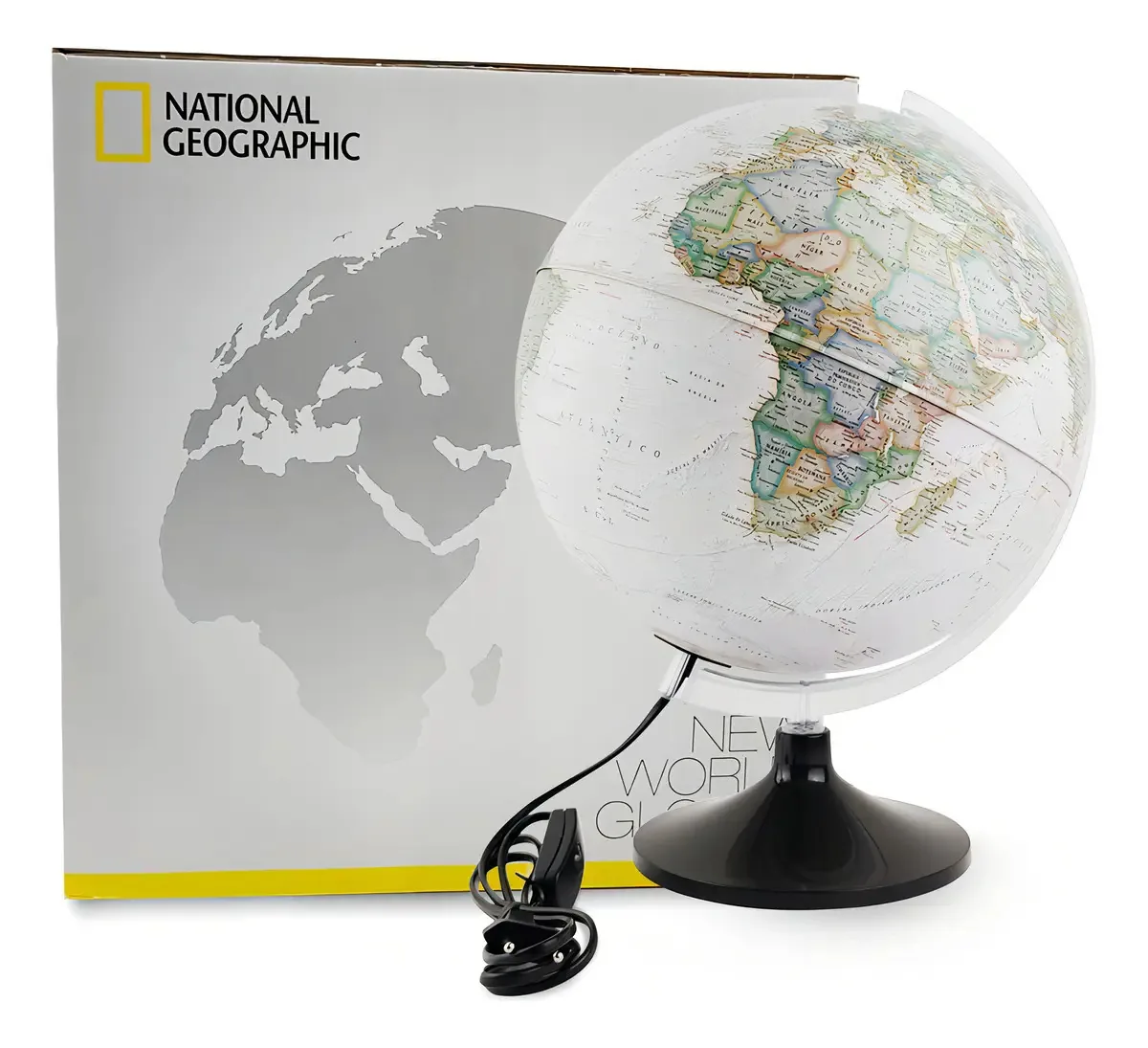 Globo Terrestre 30cm C/ Led National Geographic Decorativo