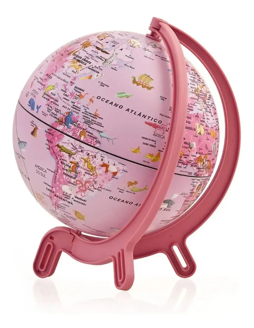 Globo Terrestre Mundo National Geographic Pink 16cm