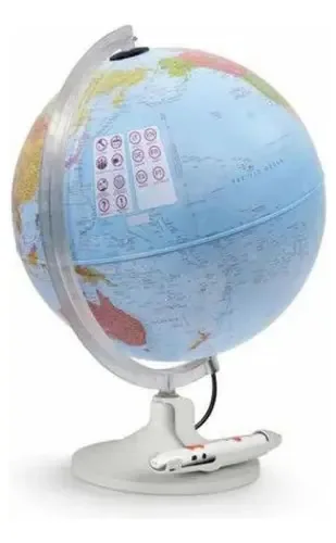 Globo Terrestre 30cm Tecnodidattica Político Interativo Mesa