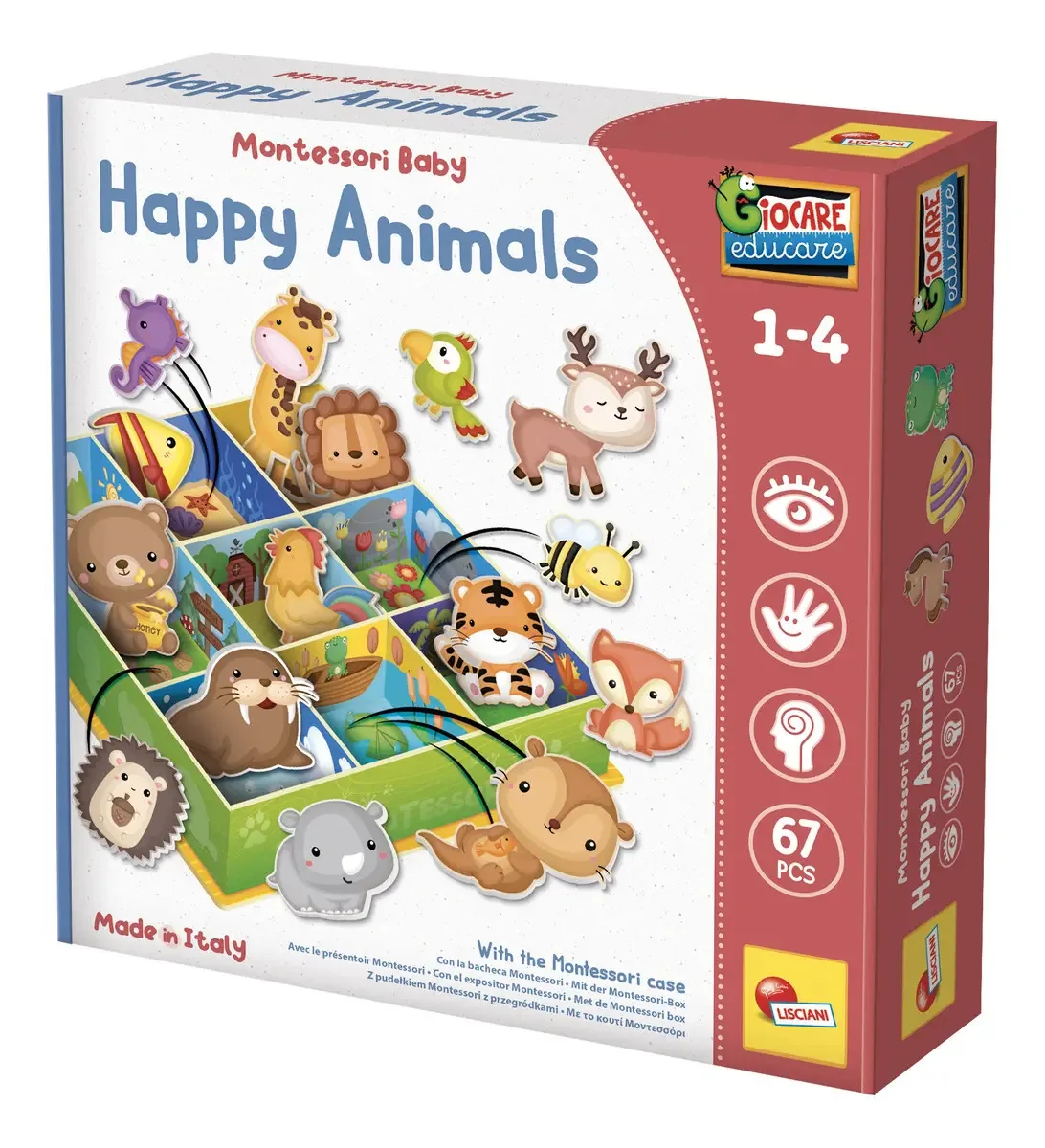 Animais felizes para bebês Montessori