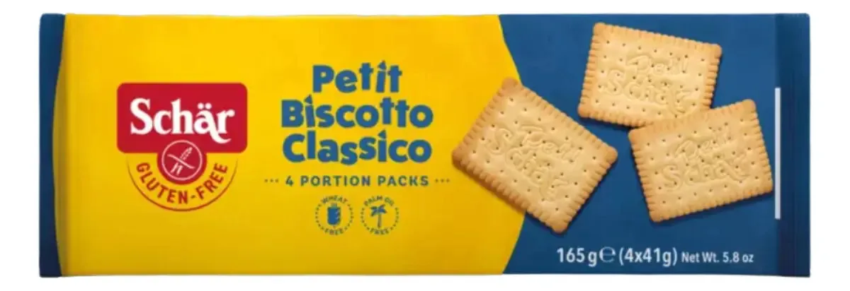 Biscoito Petit Clássico Sem Glúten Schär Pacote 165g