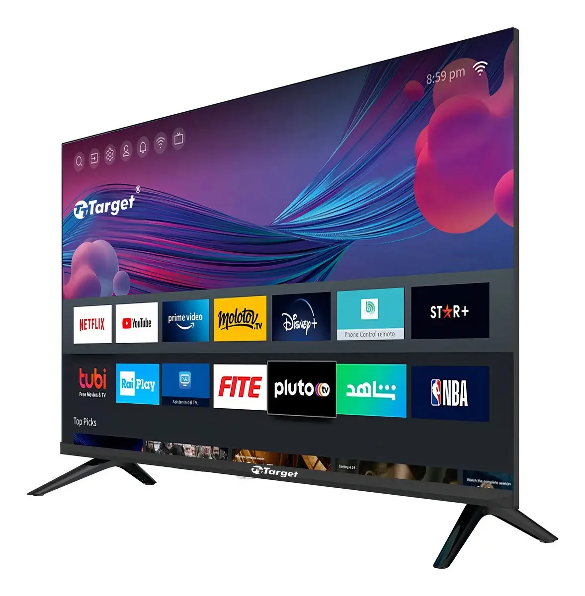 Smart TV de 32" Target Smart TV 32HDSFS com tela LED HD - preto